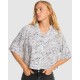 Quiksilver Outlet Womens Wild Nature Cropped Short Sleeve Shirt
