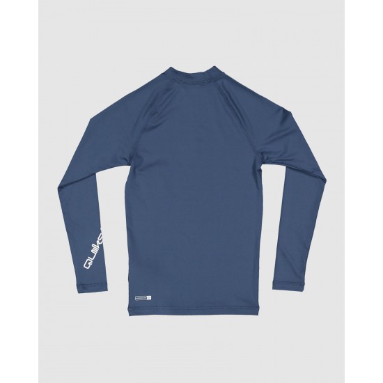 Quiksilver Outlet Boys 8 16 All Time Long Sleeve Upf 50 Rash Vest