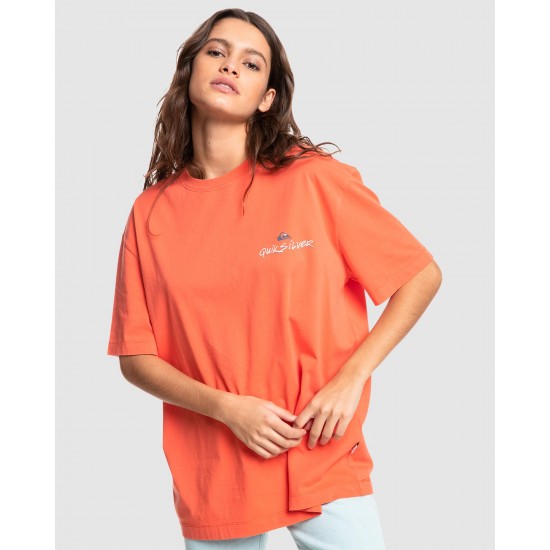 Quiksilver Sale Womens Boyfriend Classic Short Sleeve T Shirt