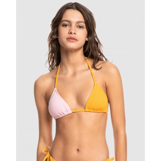 Quiksilver Sale Colour Block Slide Triangle Bikini Top For Women