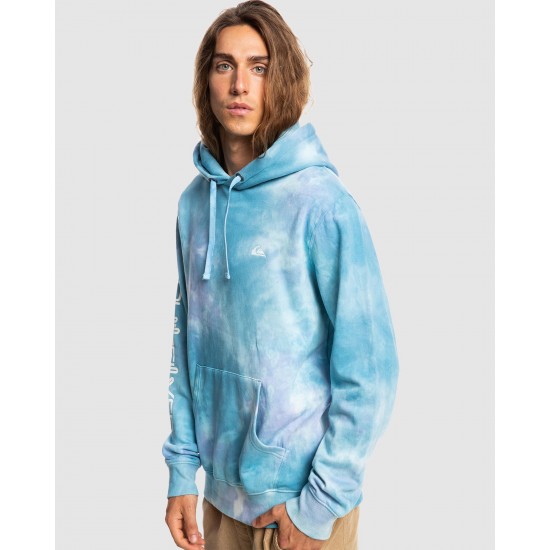 Quiksilver Outlet Mens Natural Tie Dye Cloudy Hoodie