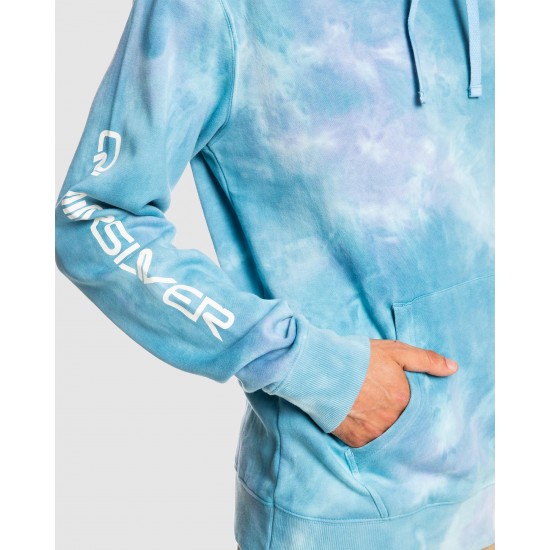 Quiksilver Outlet Mens Natural Tie Dye Cloudy Hoodie