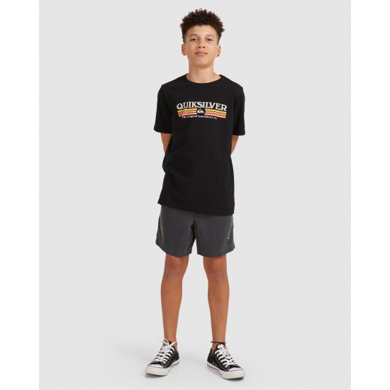 Quiksilver Online Boys 8 16 Lined Up Short Sleeve T Shirt