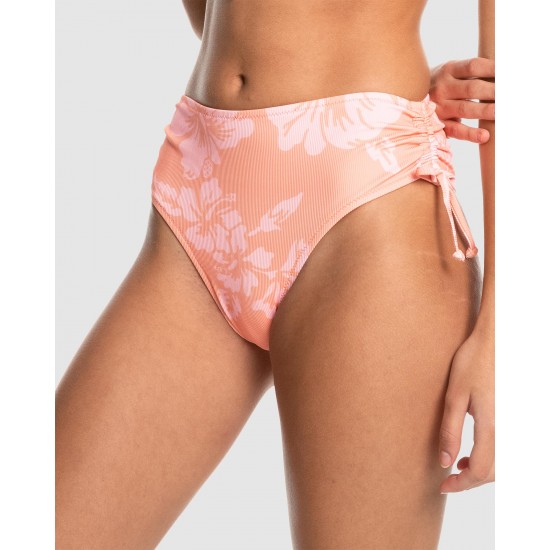Quiksilver Sale Womens Ruched Side All Over Print High Waist Bikini Bottoms