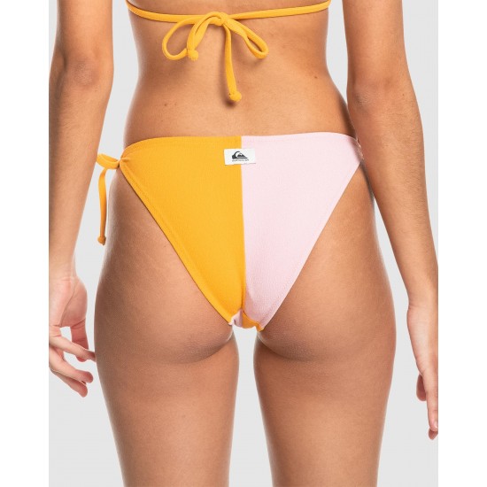 Quiksilver Outlet Colour Block Tie Side Bikini Bottoms For Women