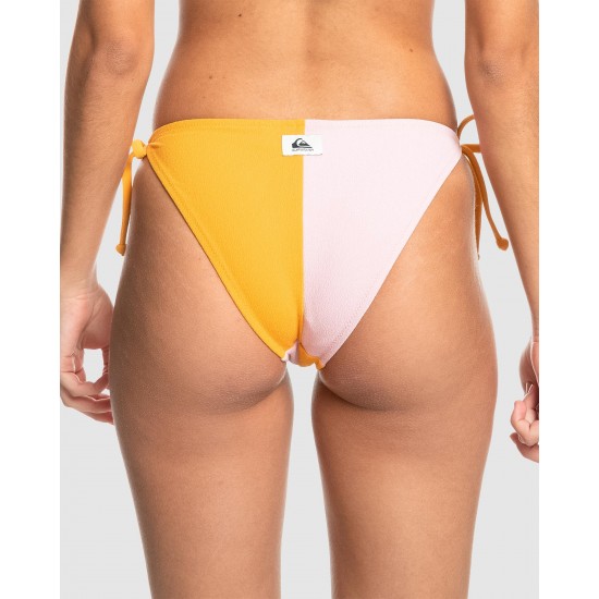 Quiksilver Outlet Colour Block Tie Side Bikini Bottoms For Women