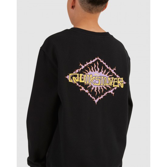 Quiksilver Outlet Boys 8 16 First Mind Sweatshirt
