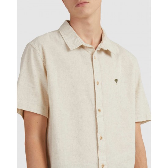 Quiksilver Sale Mens Tassel Short Sleeve Shirt