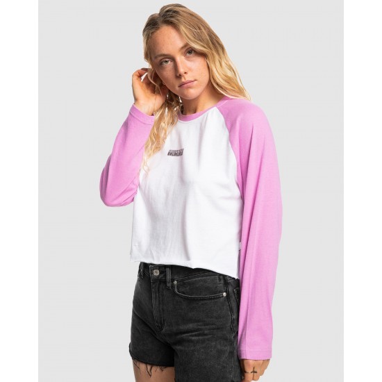 Quiksilver Online Womens Color Block Long Sleeve T Shirt