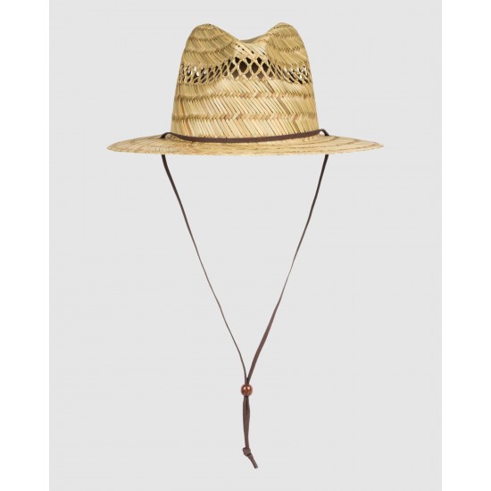 Quiksilver Outlet Mens Dredged Straw Lifeguard Hat